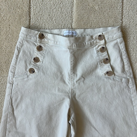 Ann Taylor Loft High rise wide leg sailor jeans size 30 - Picture 2 of 7